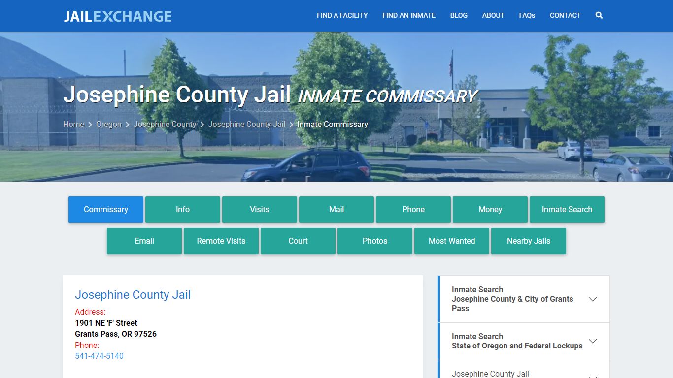 Inmate Commissary, Care Packs - Josephine County Jail, OR