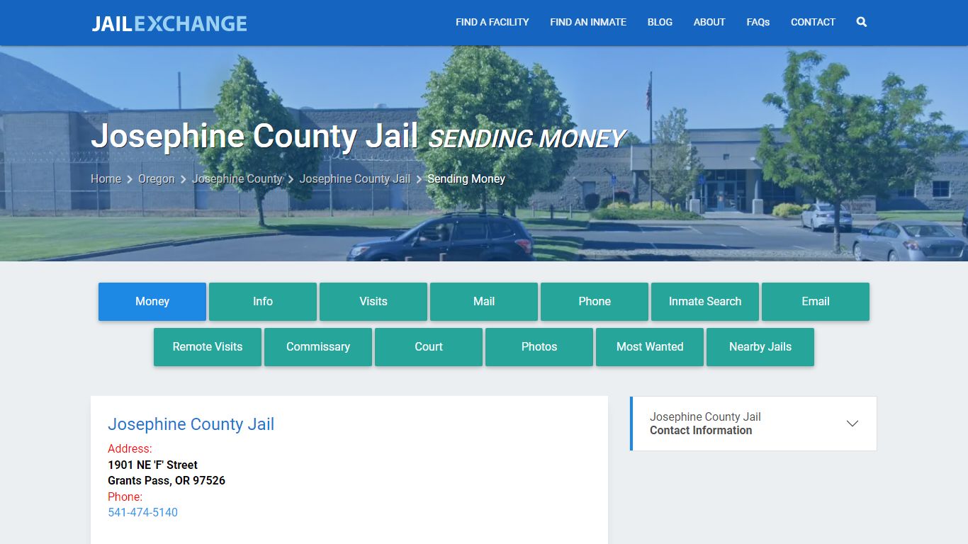 Send Money to Inmate - Josephine County Jail, OR